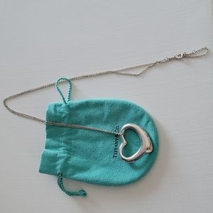 Long Tiffany& Co Silver 925 Elsa Peretti heart necklace